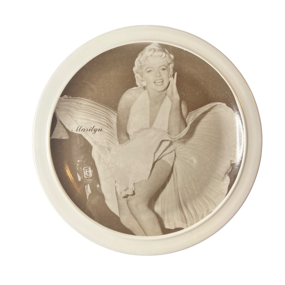 Marilyn Monroe Cream and Brown Decorative Plate